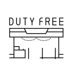 Duty Free Shop Line Icon