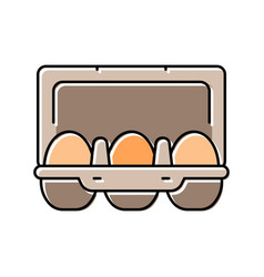 Egg Box Chicken Color Icon