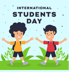 Flat Design International Students Day