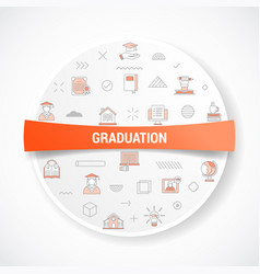 Graduation Concept With Icon Concept With Round