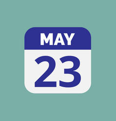 May 23 Calendar Date Icon Stock