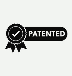 Patent Stamp Badge Icon Black And White