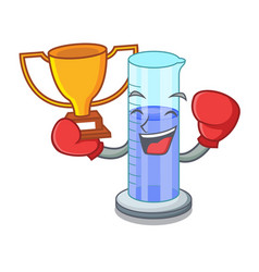 Boxing Winner Graduated Cylinder On For Cartoon