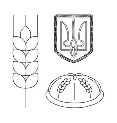 Coat Of Arms Of Ukraine Wheat And Loaf Bread