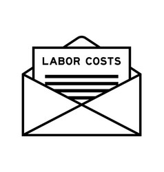 Envelope And Letter Sign With Word Labor Costs