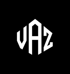 Vaz Letter Logo Design With Polygon Shape