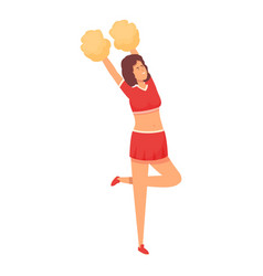 Woman Dancer Icon Cartoon Girl Leader