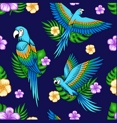 Macaw Bird Seamless Pattern Design