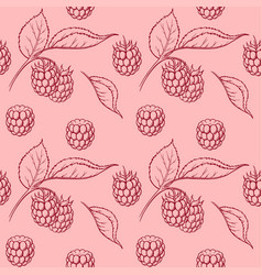 Raspberry Berry Seamless Pattern