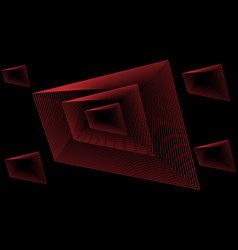 Abstract Square Black And Red Pattern Of Lines