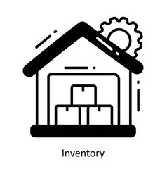 Inventory Doodle Semi Solid Icon Design