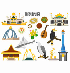 Set Of Brunei Famous Landmarks