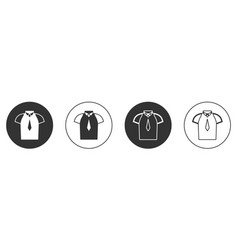 Black Shirt Icon Isolated On White Background T