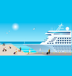 Cruise Liner Beach Resort Passenger Tourist