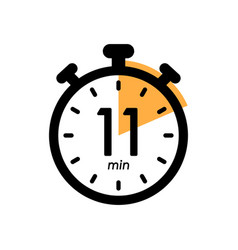 Eleven Minutes Stopwatch Icon 11 Min Waiting Time