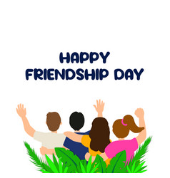 Happy Friendship Day Greeting Card Design