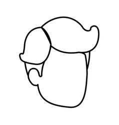 Sketch Silhouette Of Man Faceless With Pompadour