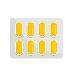 Dietary Pills Pack Icon Flat Style