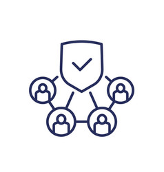 Group Insurance Line Icon