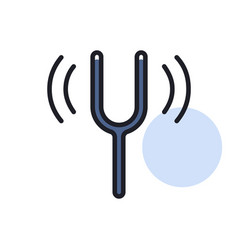 Tuning Fork Flat Isolated Icon