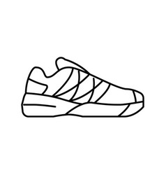 Women Tennis Shoe Line Icon