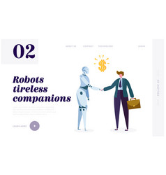 Robot Tireless Companion Landing Page Machine