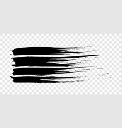 Black Brush Stroke On Transparent Background