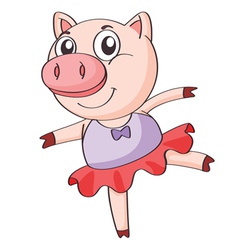 Happy smiling pink pig with spots Royalty Free Vector Image