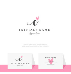 Initial Letter C Handwriting Beauty Logo Design