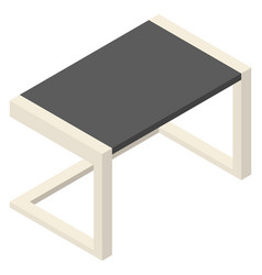 Isometric Desk Black Office Workspace Table Icon