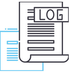 Log File Line Icon Outline Symbol