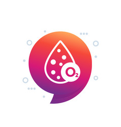 Oxygen In Blood Icon O2 Monitoring