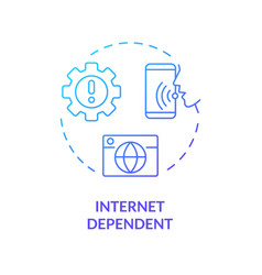 2d Internet Dependent Gradient Icon Concept