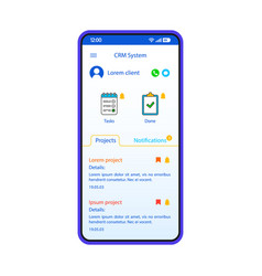 Crm System Smartphone Interface Template