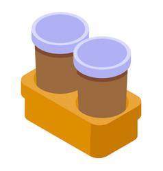 Eco Coffee Cup Icon Isometric Energy