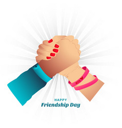 Happy Friendship Day With Hands Background