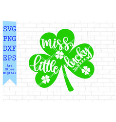 Little Miss Lucky Svg St Patricks Day Png