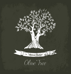 Natural Oil Tree Logo For Olive Grove