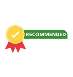 Recommended Icon Label Flat Style Badge