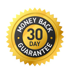 30 Day Money Back Guarantee Label