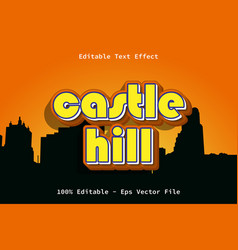 Castle Hill With Cartoon Style Editable Text