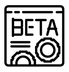 Online Beta Version Icon Outline Trial