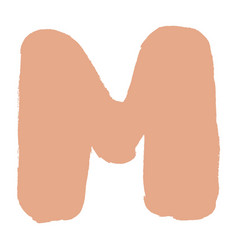 Alphabet M Letter Hand Drawn Element For Kids