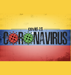 Flag Venezuela With Coronavirus Covid-19