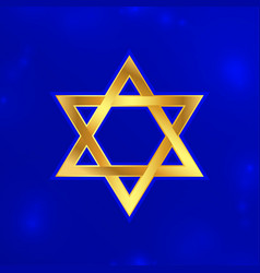 Golden And Shiny Star Of David Religious