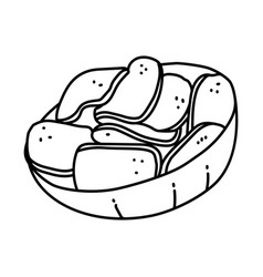 Krupuk Icon Doodle Hand Drawn Or Outline Icon