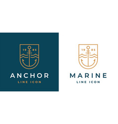 Marine Anchor Line Icon