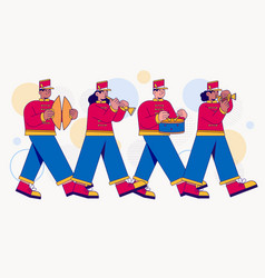 Flat Design Marching Band