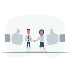 Handshake Men And Women Business