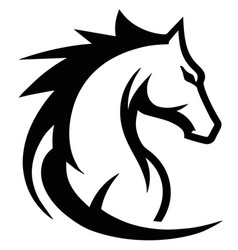 Horse Logo In Black And White